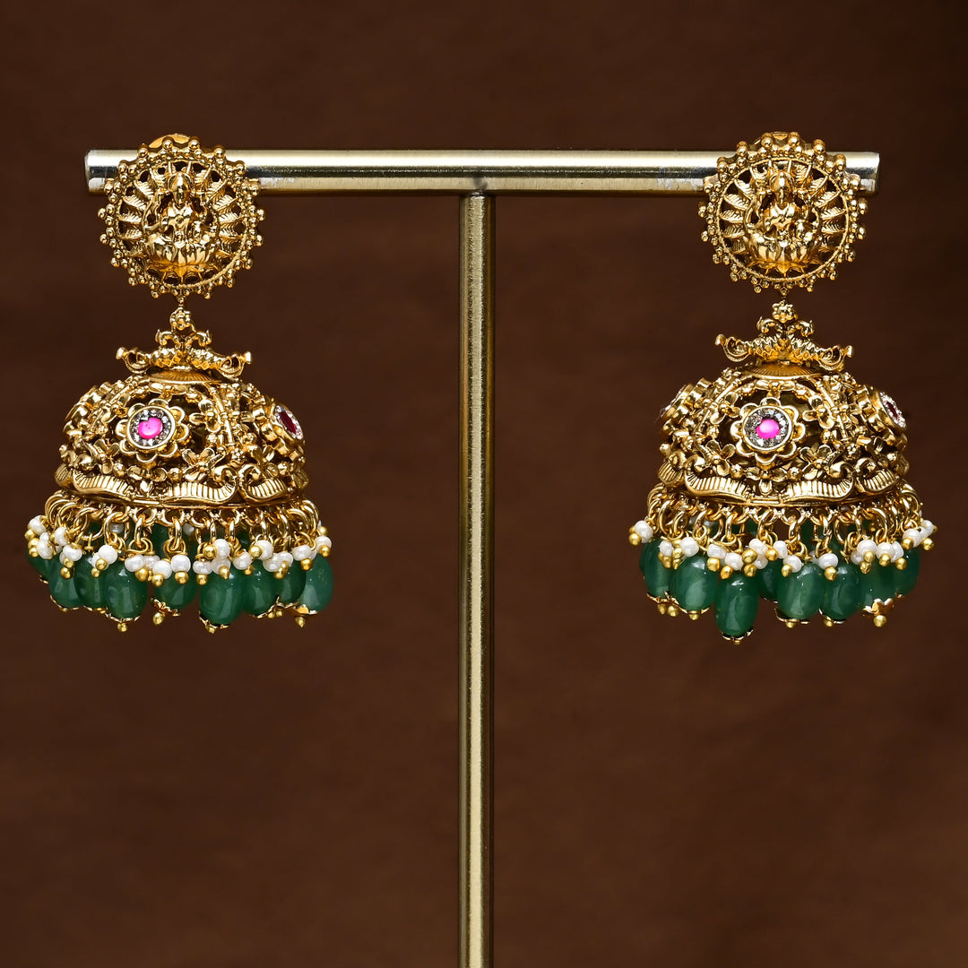 Temple Jhumka Earrings