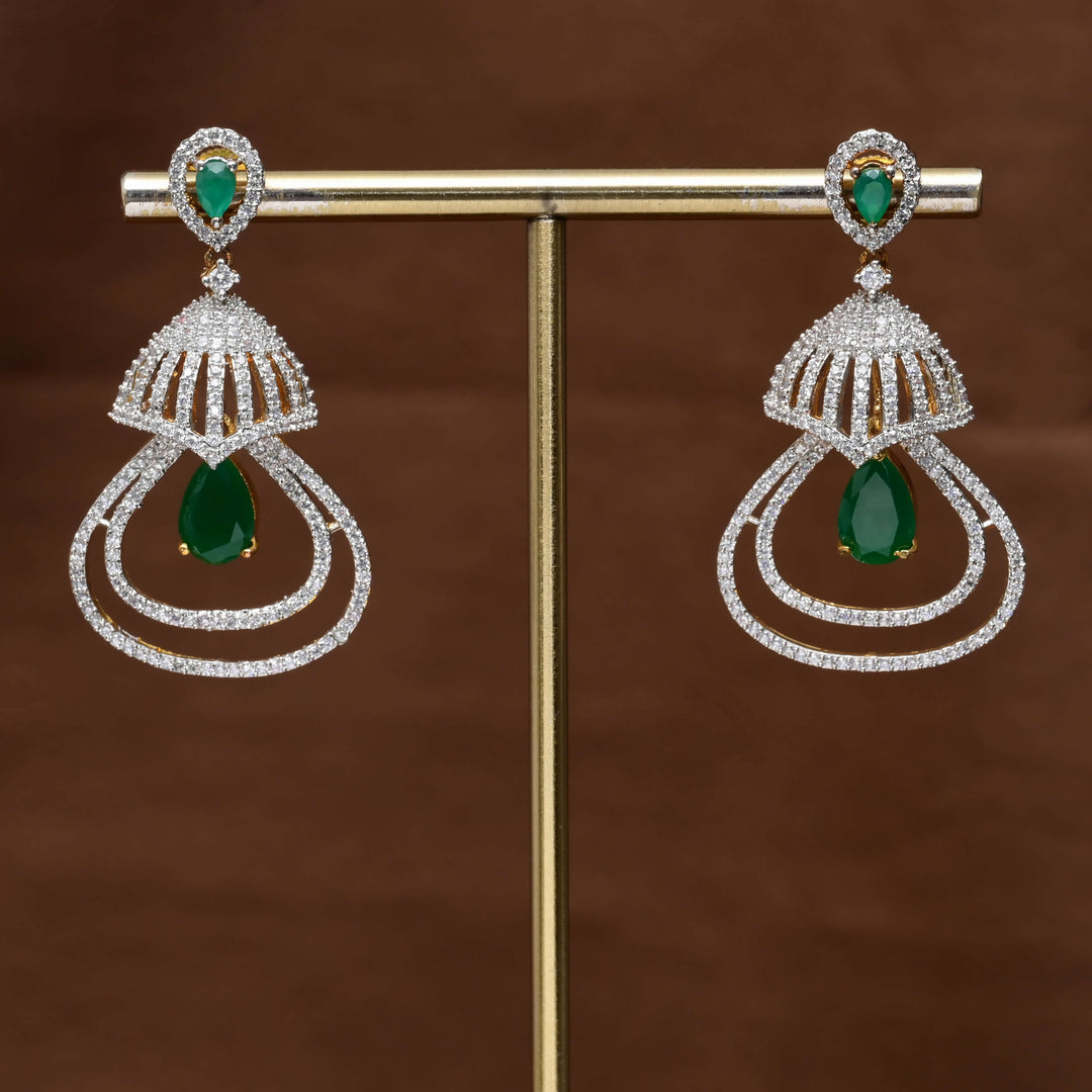 CZ Diamond Finish Earrings
