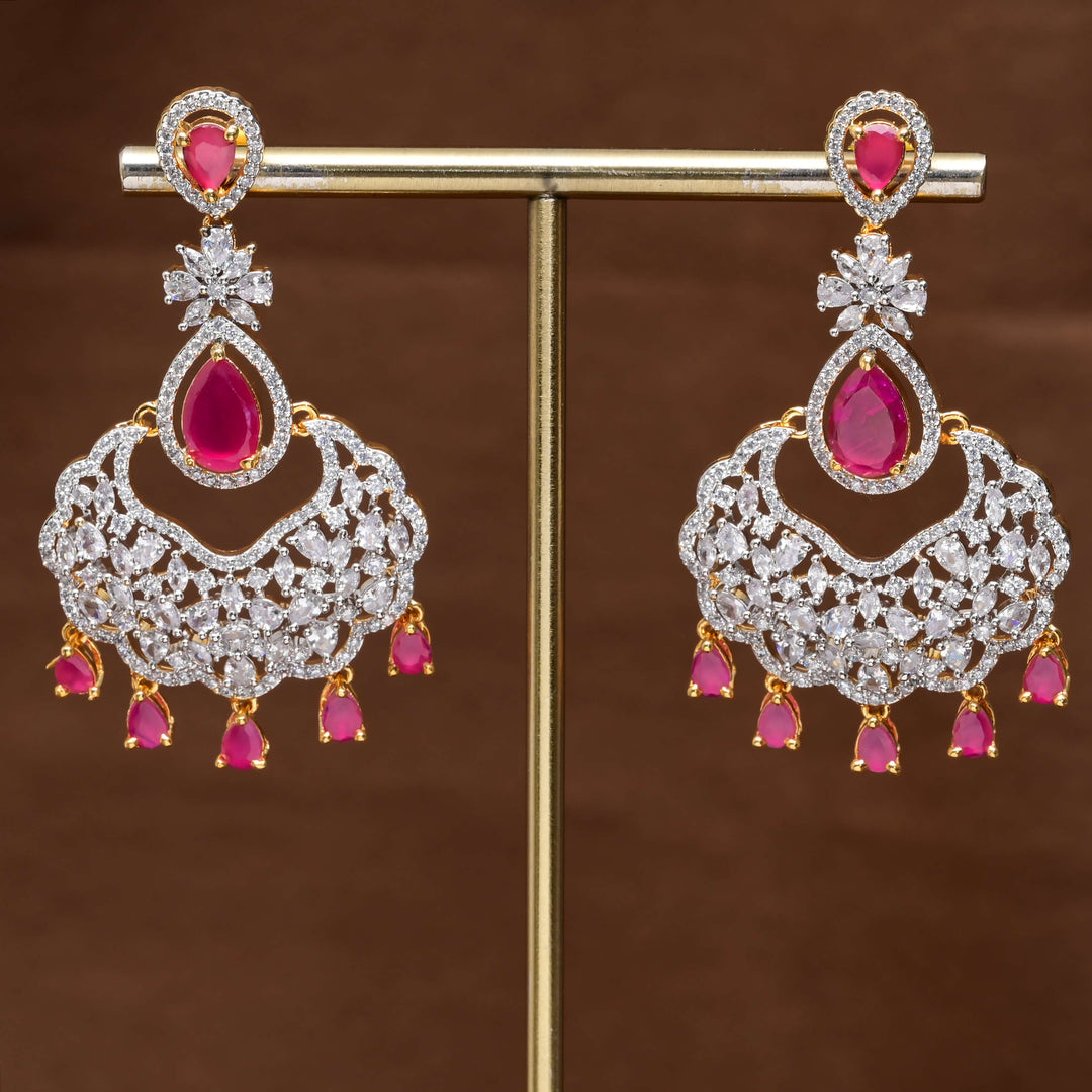 CZ Diamond Finish Earrings