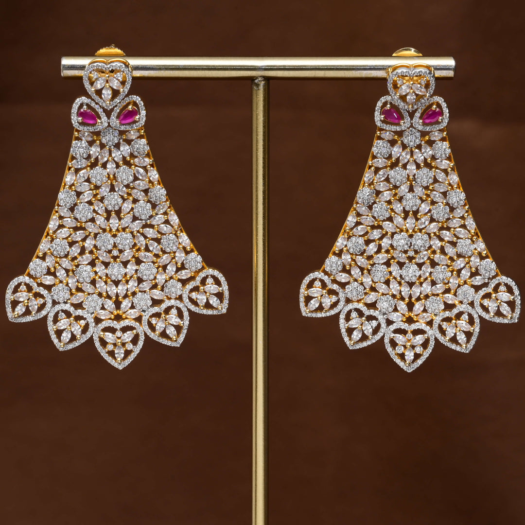 CZ Diamond Finish Earrings