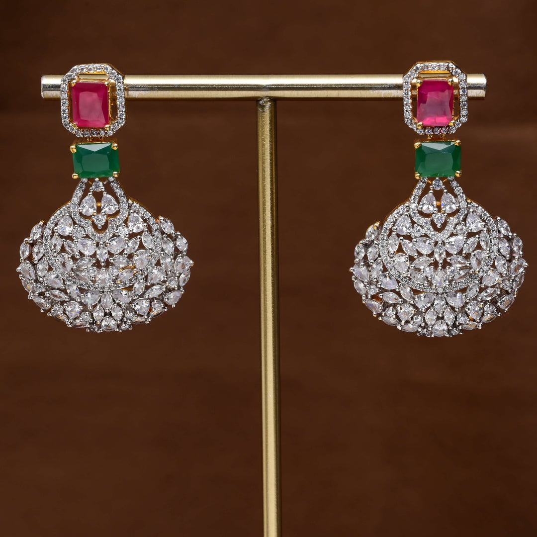CZ Diamond Finish Earrings