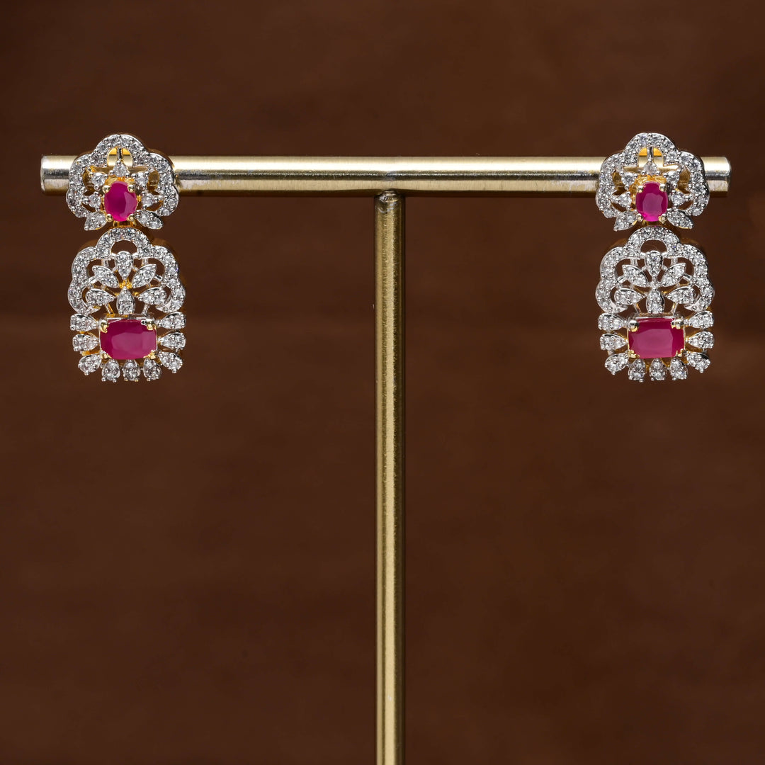 CZ Diamond Finish Earrings