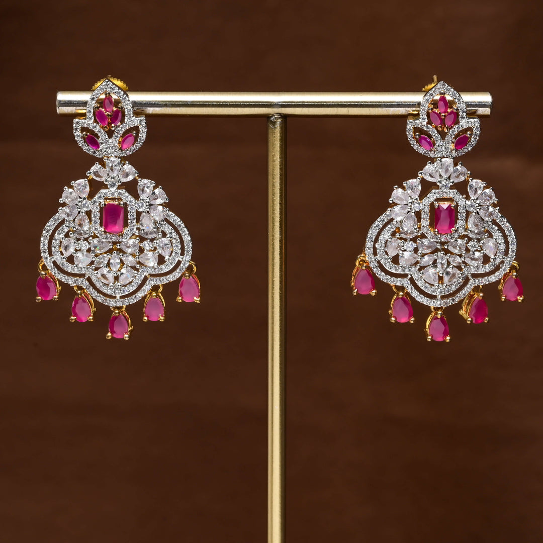 CZ Diamond Finish Earrings