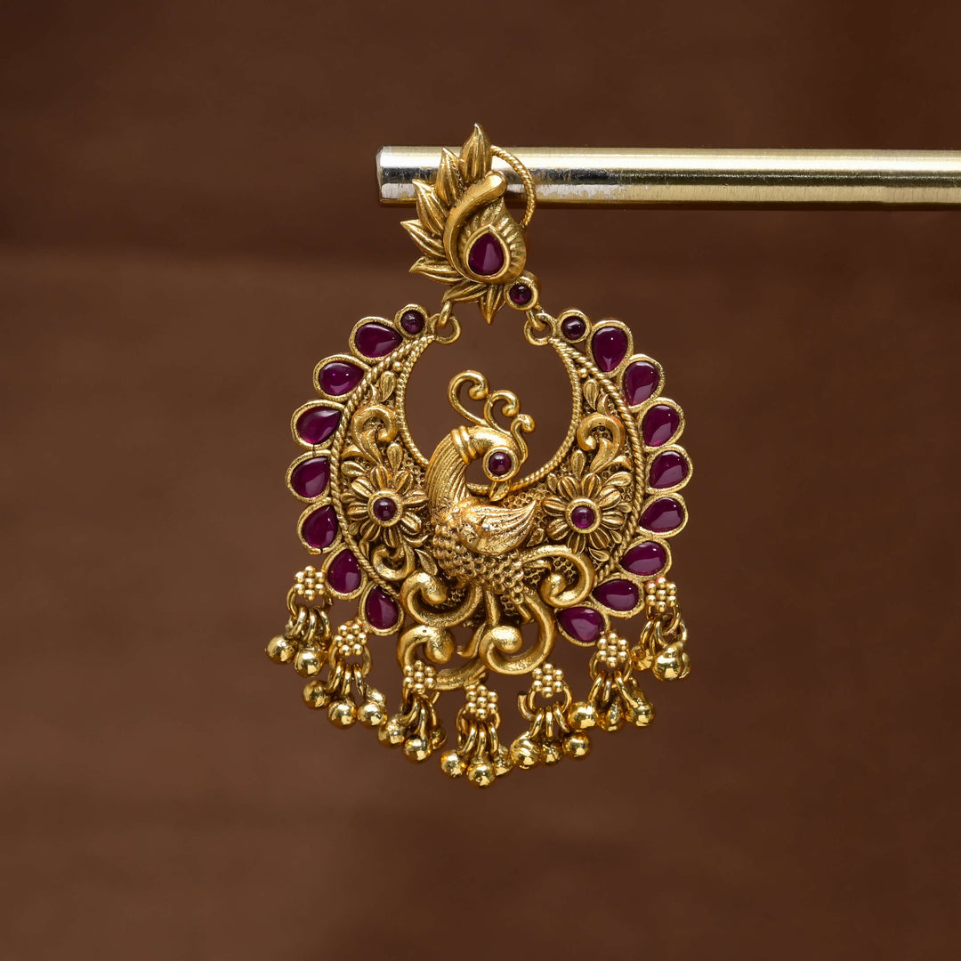 Temple Chandbali Earrings