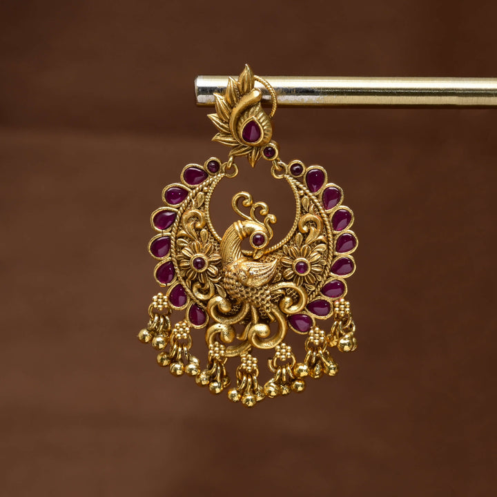 Temple Chandbali Earrings