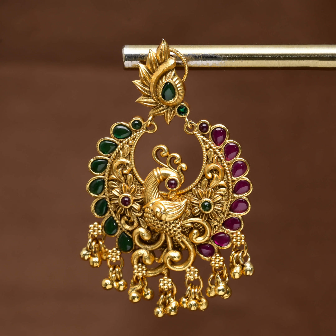 Temple Chandbali Earrings