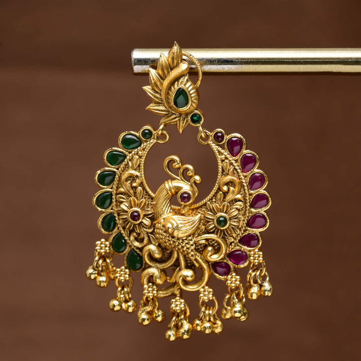 Temple Chandbali Earrings