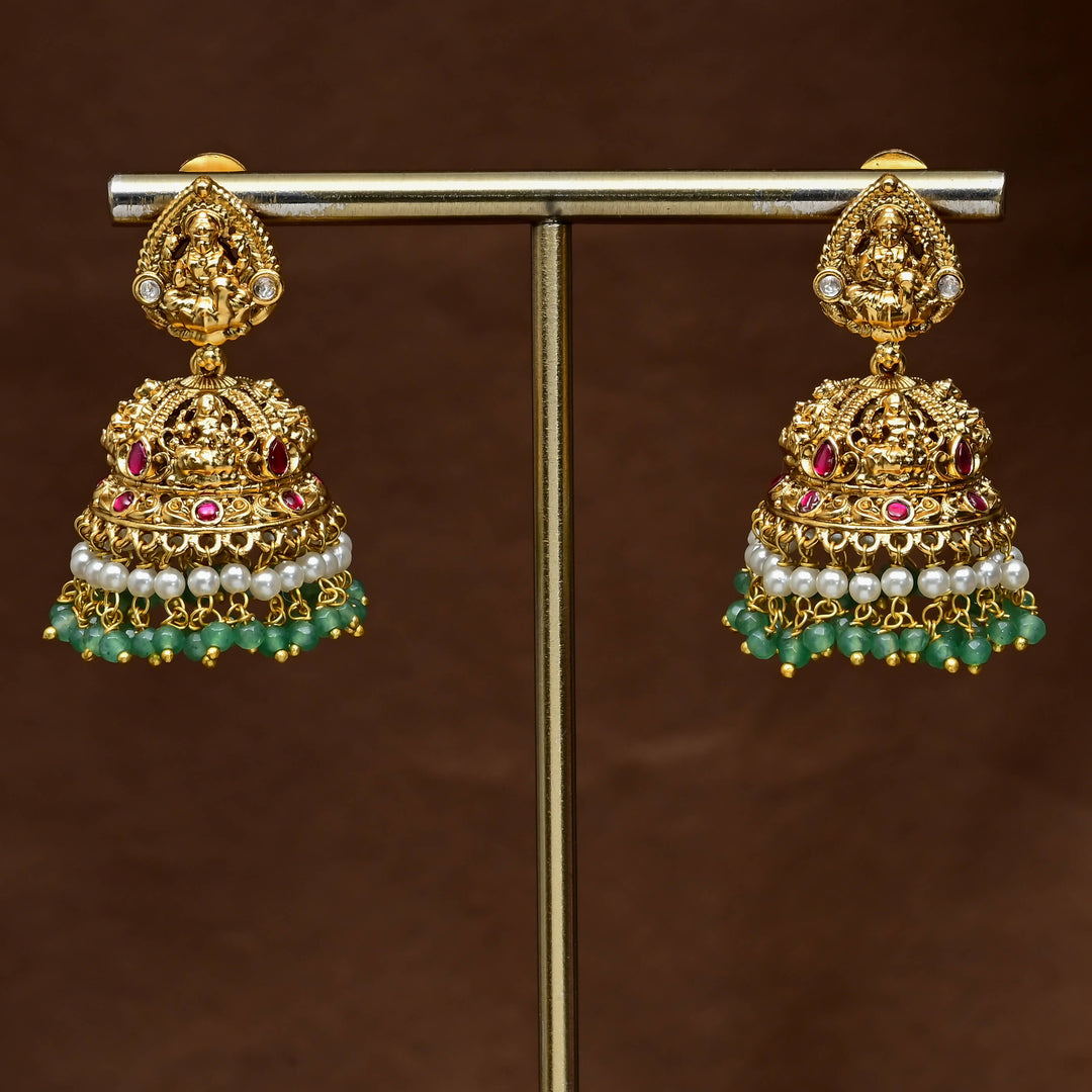 Temple Jhumka Earrings