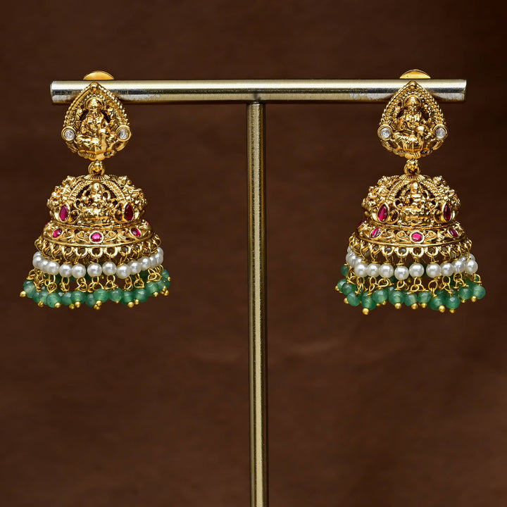 Temple Jhumka Earrings