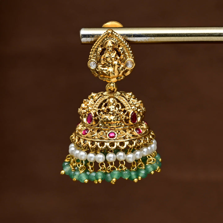 Temple Jhumka Earrings