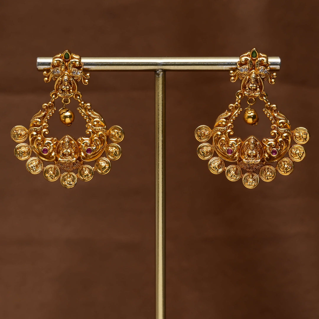 Temple Chandbali Earrings