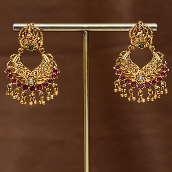 Temple Chandbali Earrings