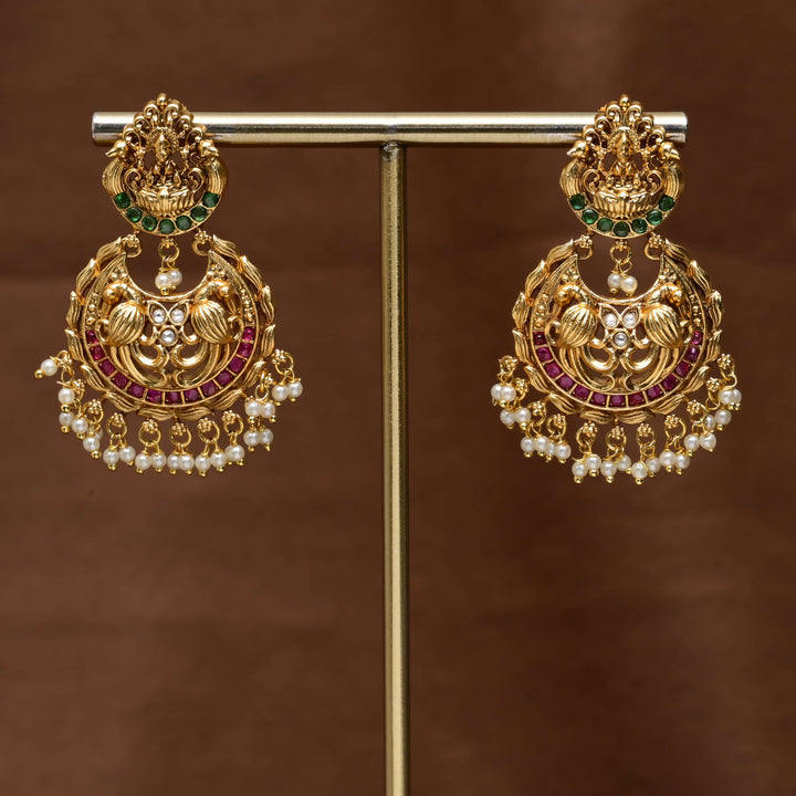 Temple Chandbali Earrings