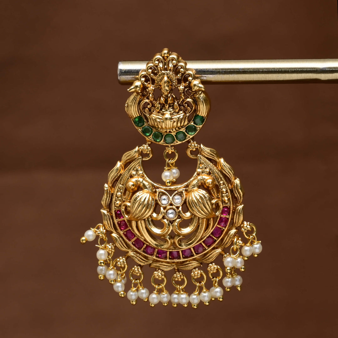 Temple Chandbali Earrings