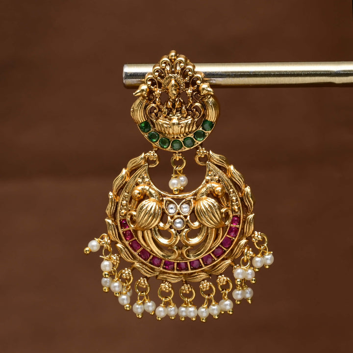 Temple Chandbali Earrings