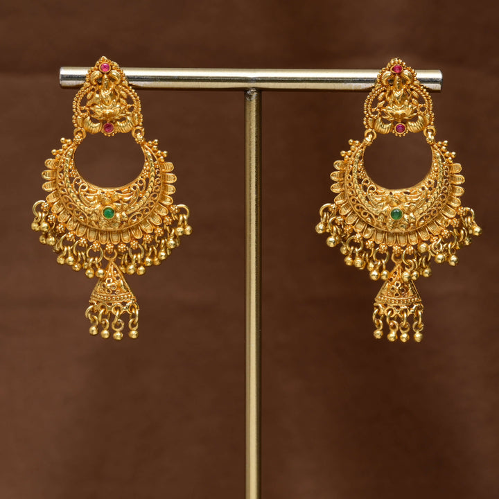 Temple Chandbali Earrings
