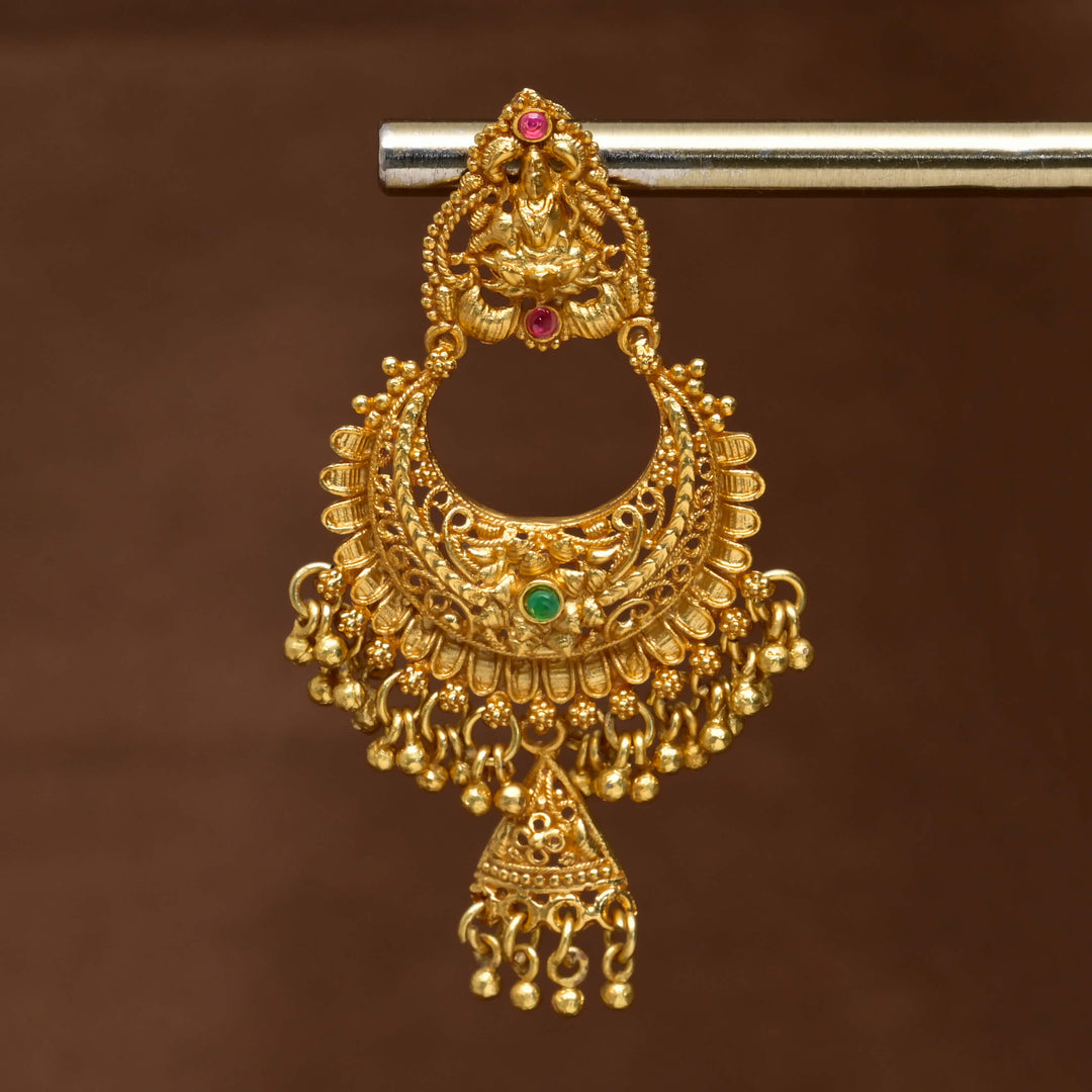 Temple Chandbali Earrings