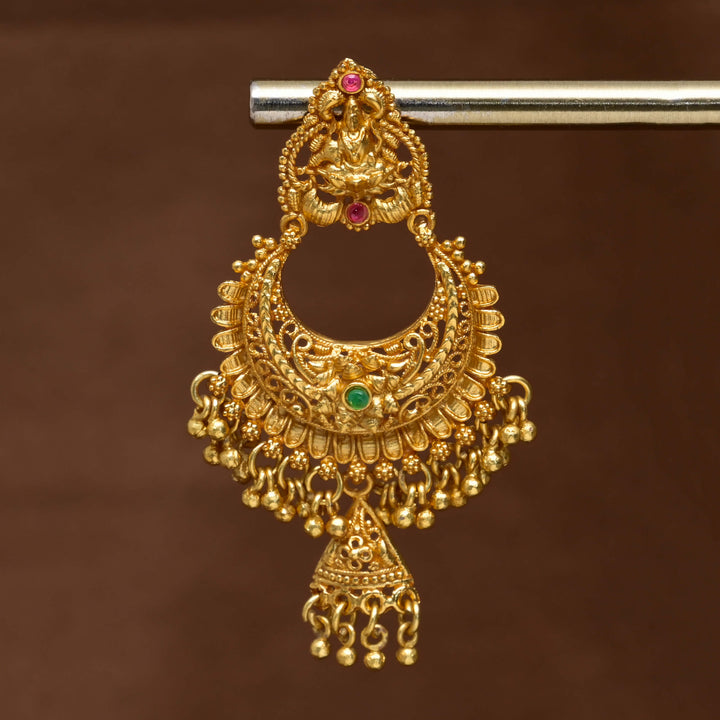Temple Chandbali Earrings