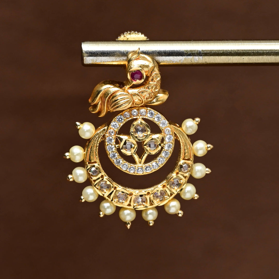 CZ Gold Finish Earrings
