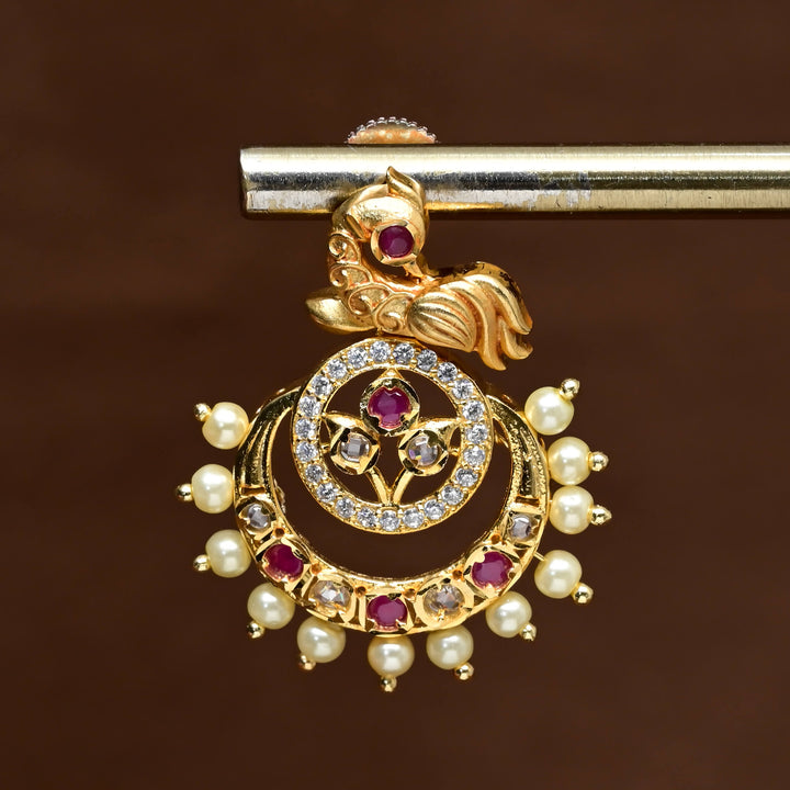 CZ Gold Finish Earrings
