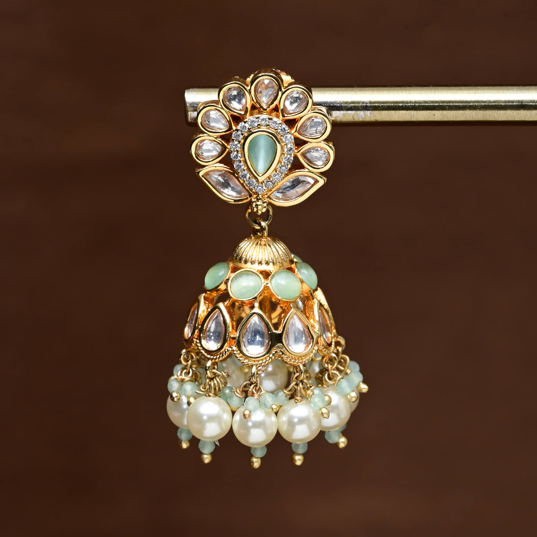 Moissanite Jhumka Earrings