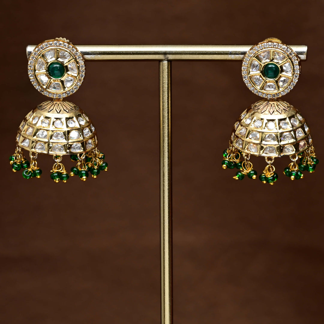 Moissanite Jhumka Earrings