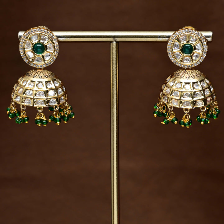 Moissanite Jhumka Earrings