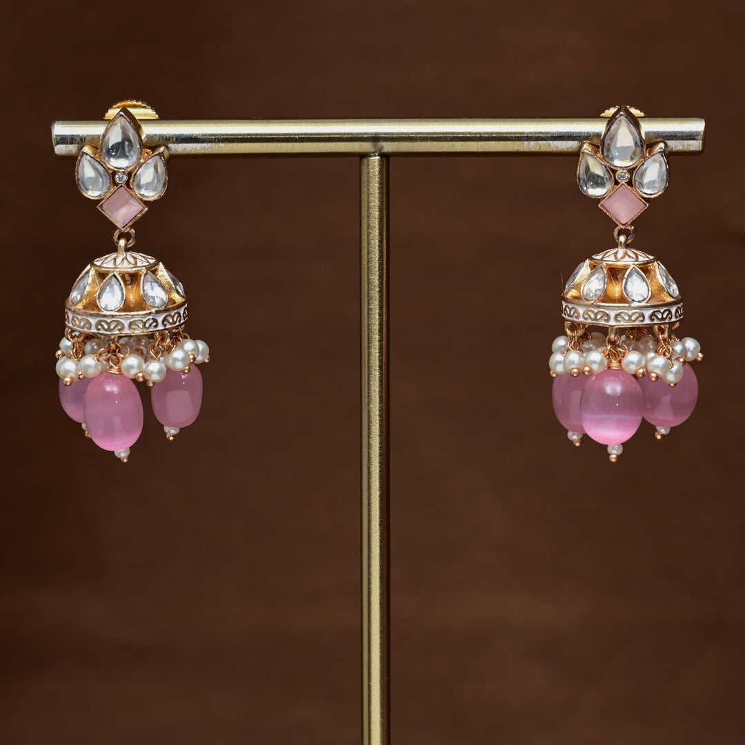 Moissanite Jhumka Earrings