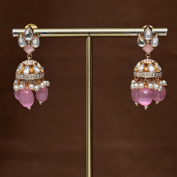 Moissanite Jhumka Earrings