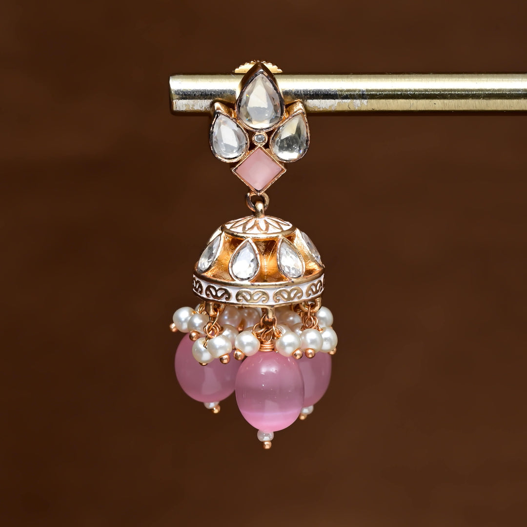 Moissanite Jhumka Earrings