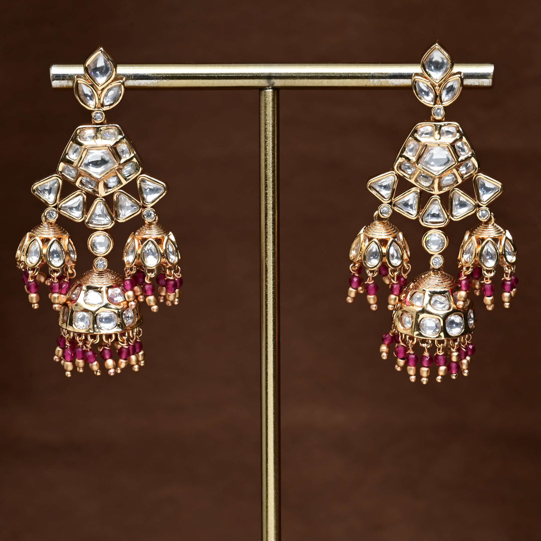 Moissanite Jhumka Earrings