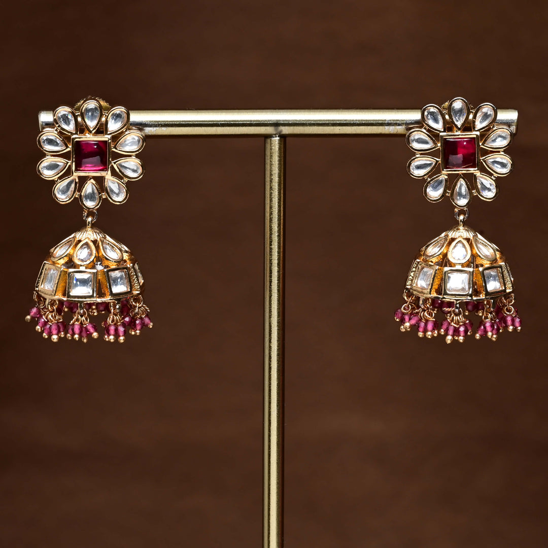 Moissanite Jhumka Earrings