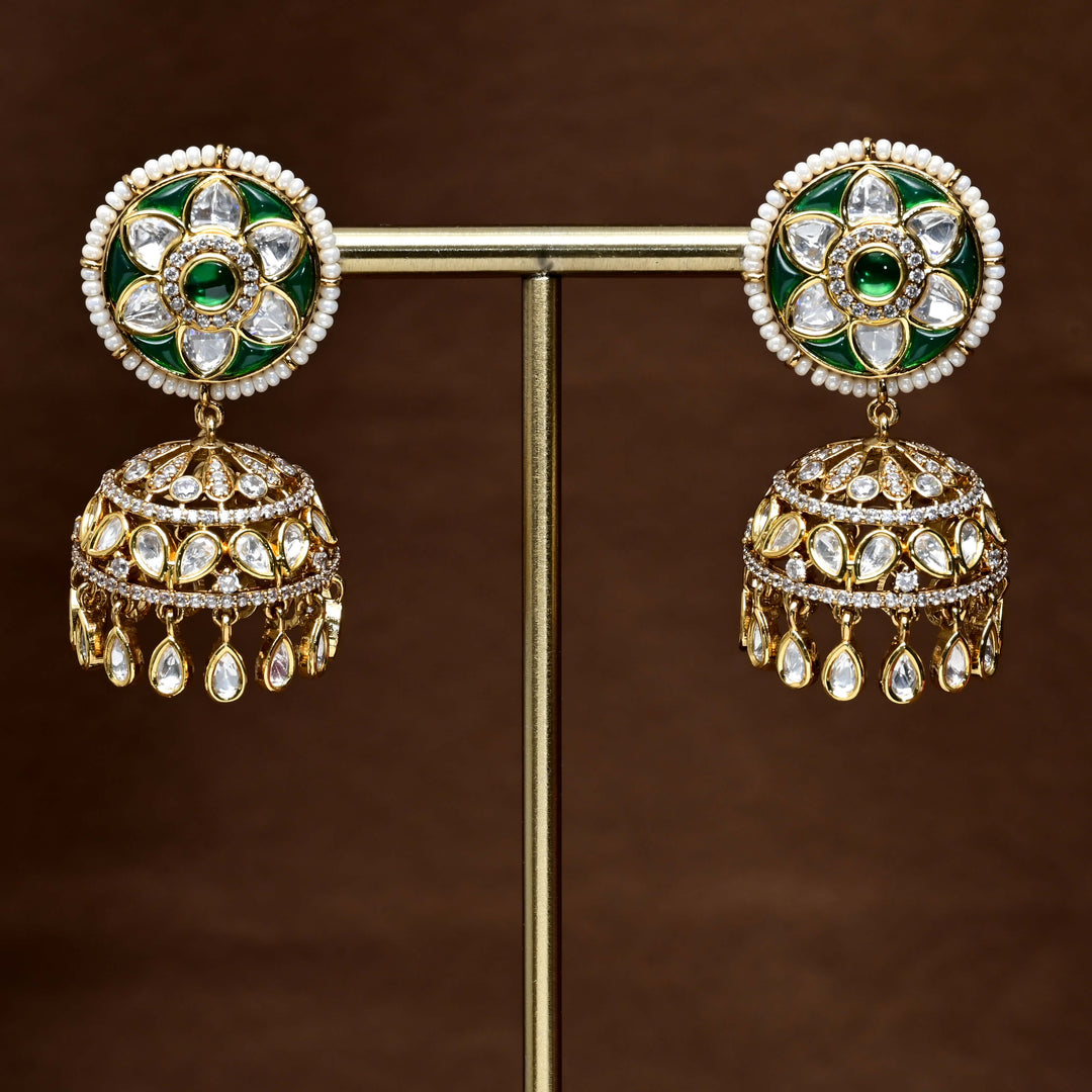 Moissanite Jhumka Earrings