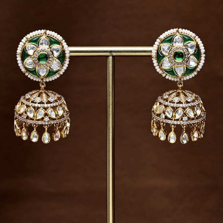 Moissanite Jhumka Earrings