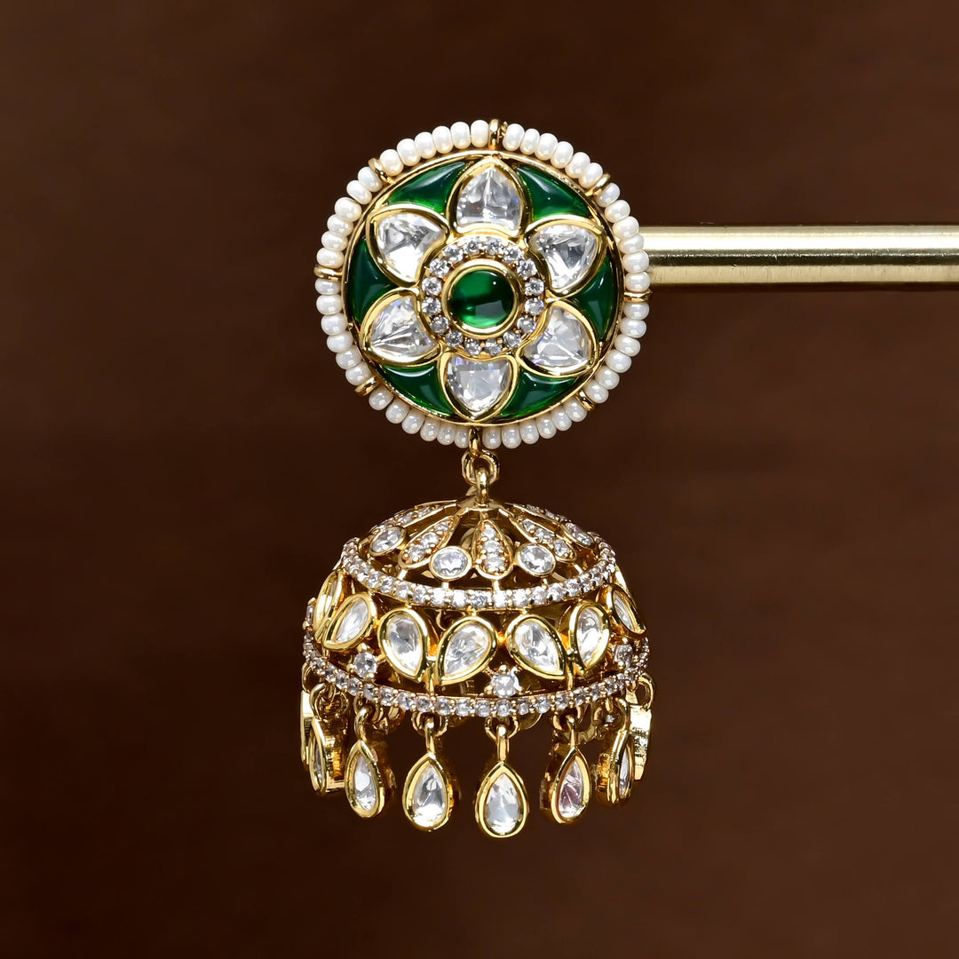 Moissanite Jhumka Earrings