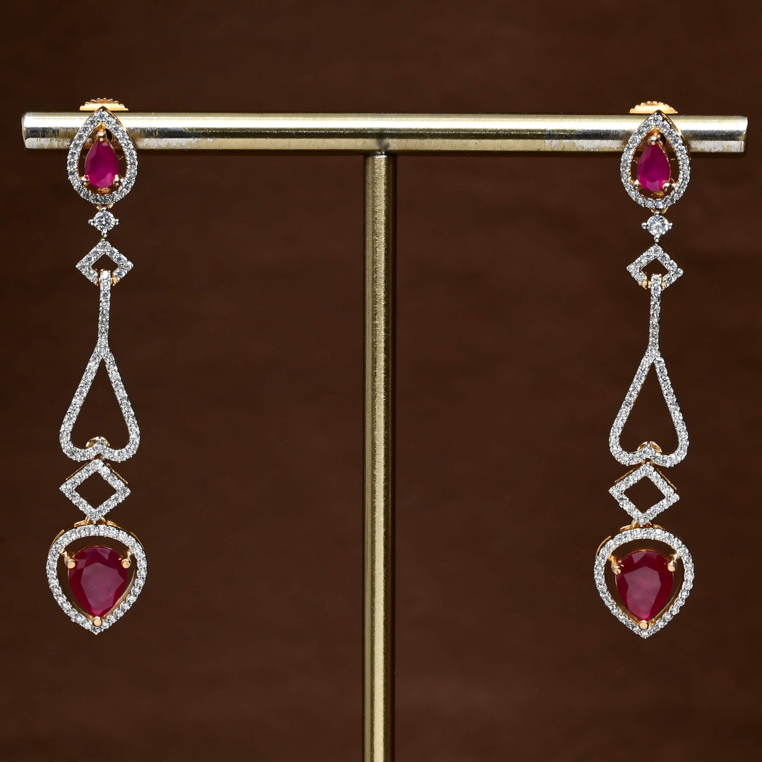CZ Diamond Finish Earrings