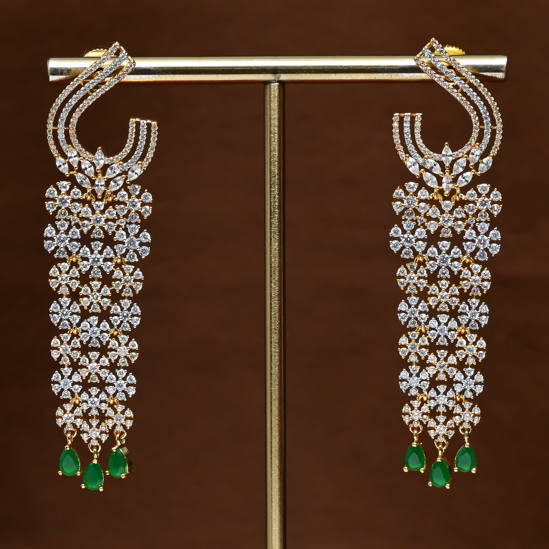 CZ Diamond Finish Earrings