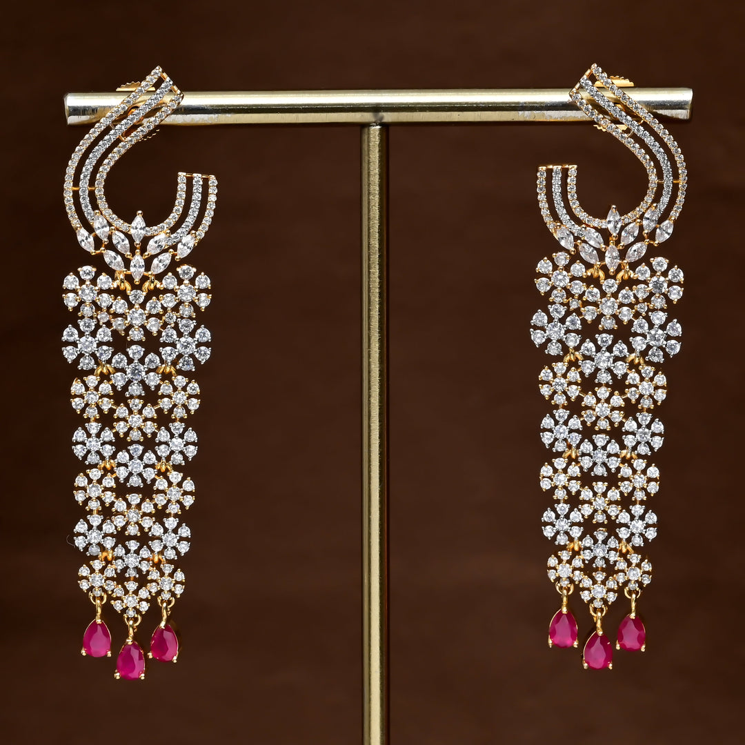 CZ Diamond Finish Earrings