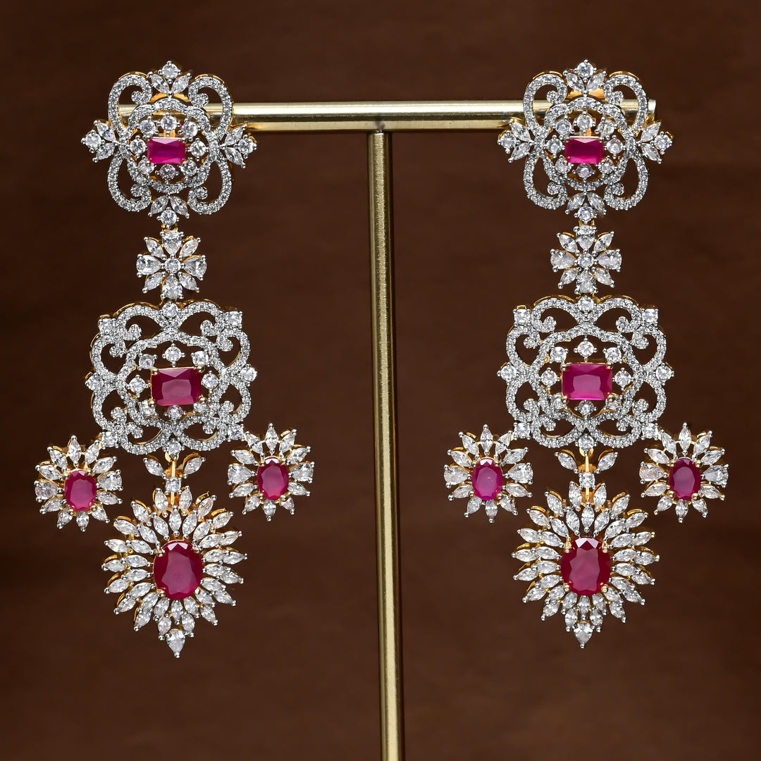 CZ Diamond Finish Earrings