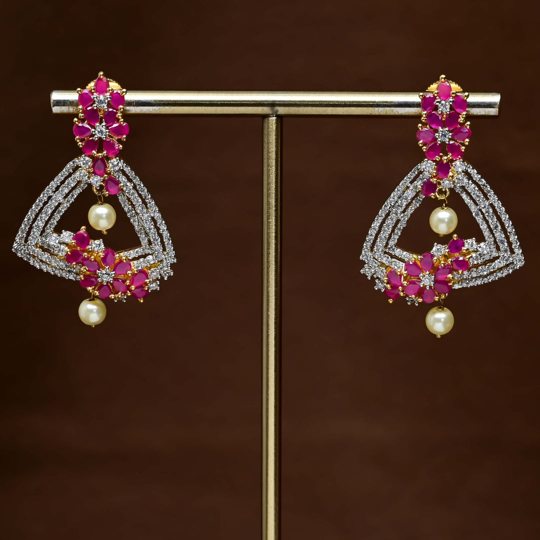 CZ Diamond Finish Earrings