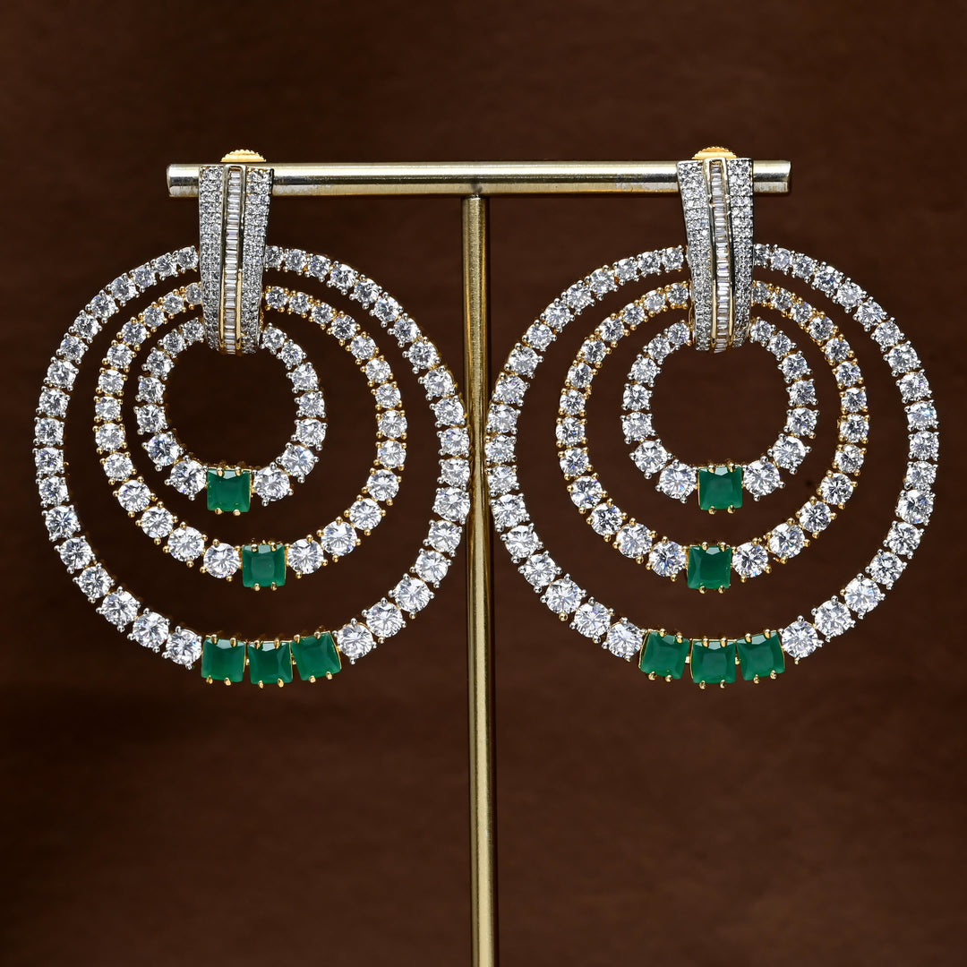 CZ Diamond Finish Earrings