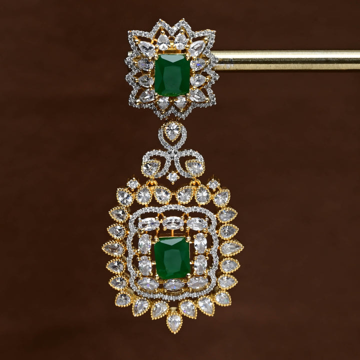 CZ Gold Finish Earrings