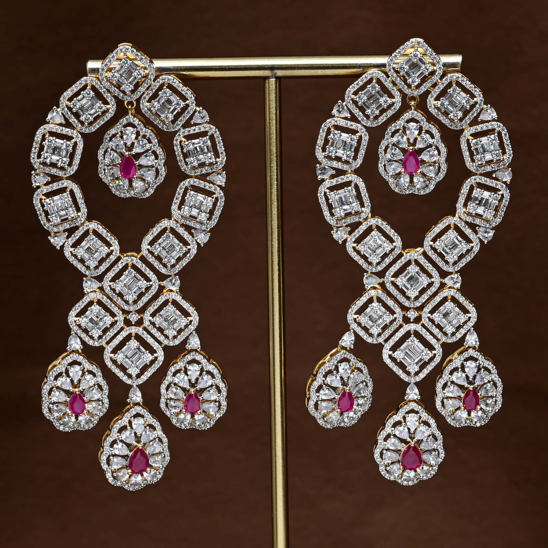 CZ Diamond Finish Earrings