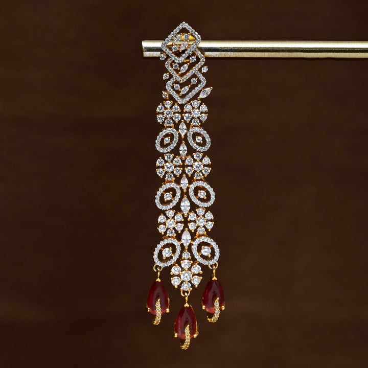 CZ Gold Finish Earrings
