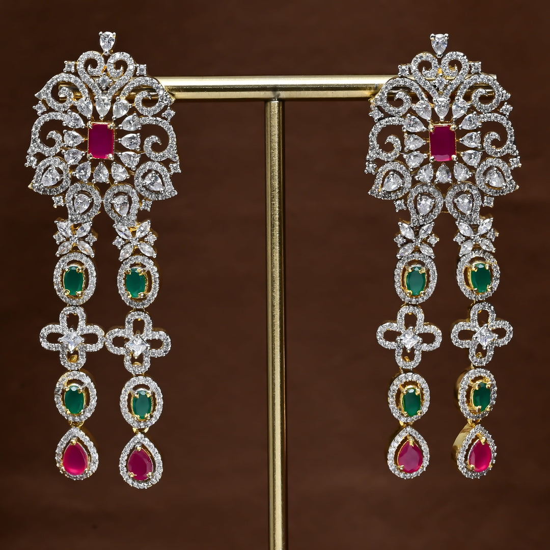 CZ Diamond Finish Earrings