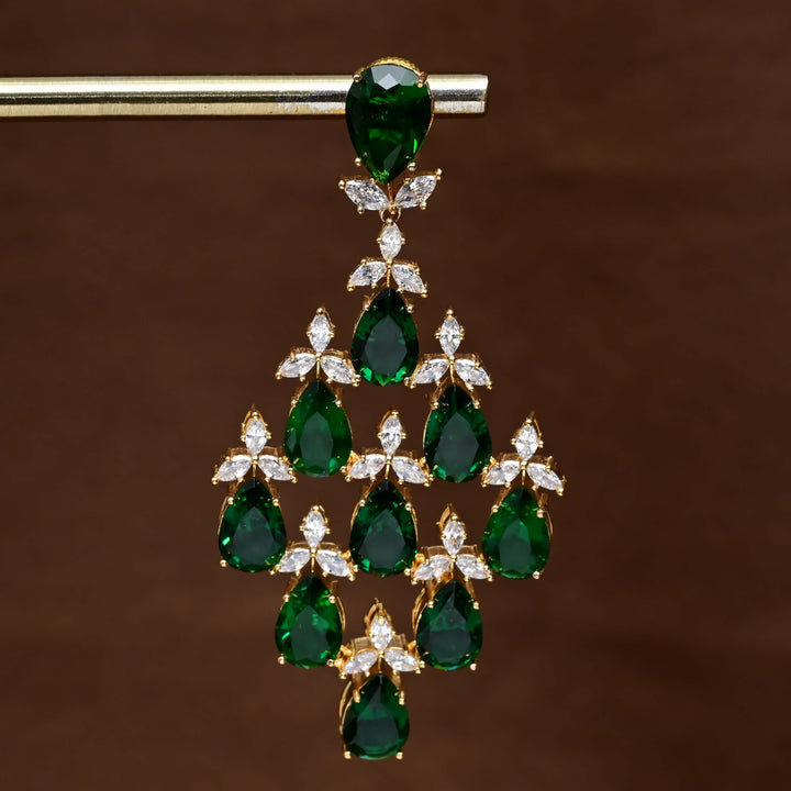 CZ Gold Finish Earrings