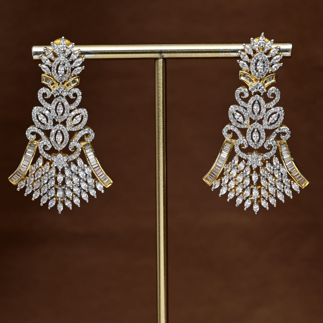 CZ Diamond Finish Earrings