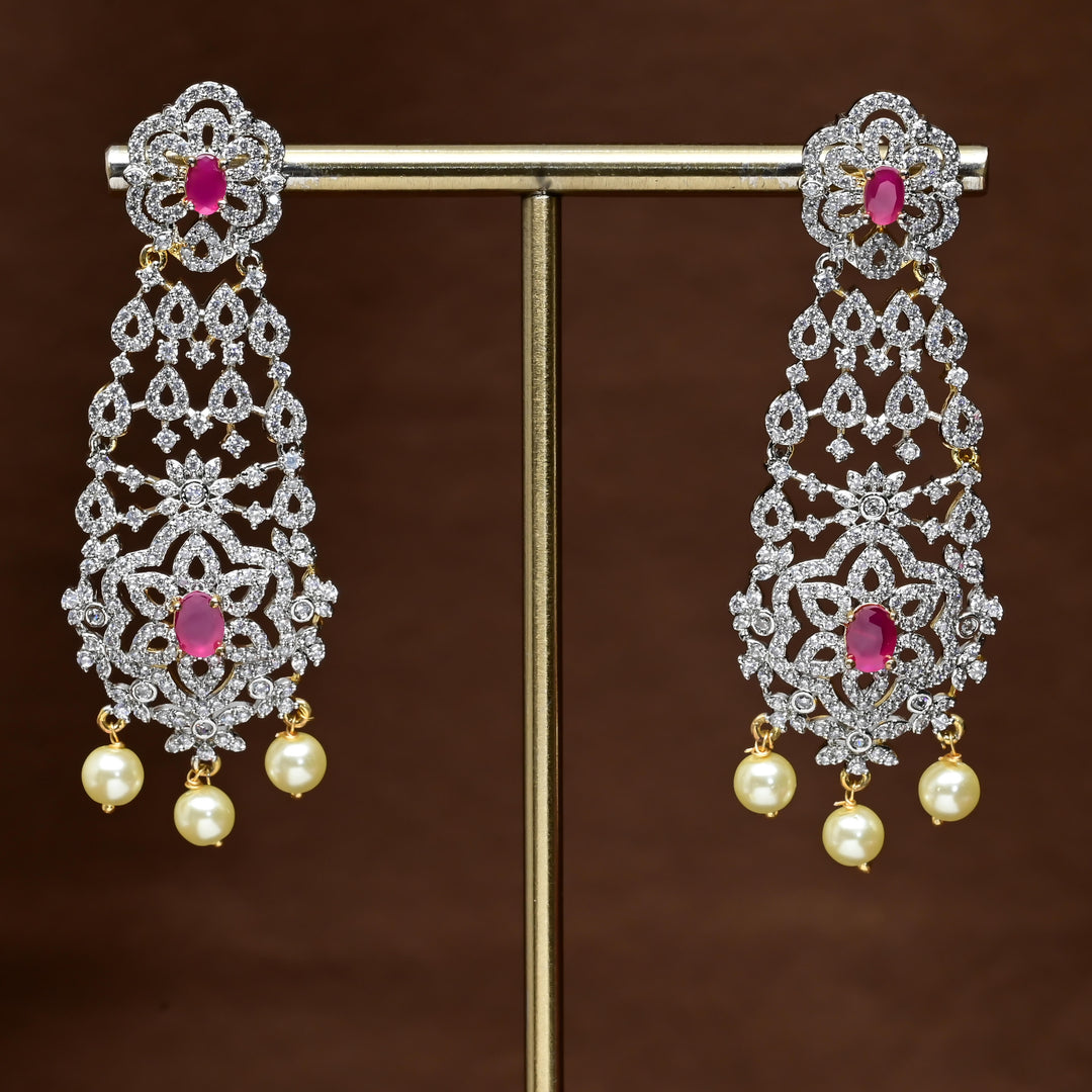 CZ Diamond Finish Earrings