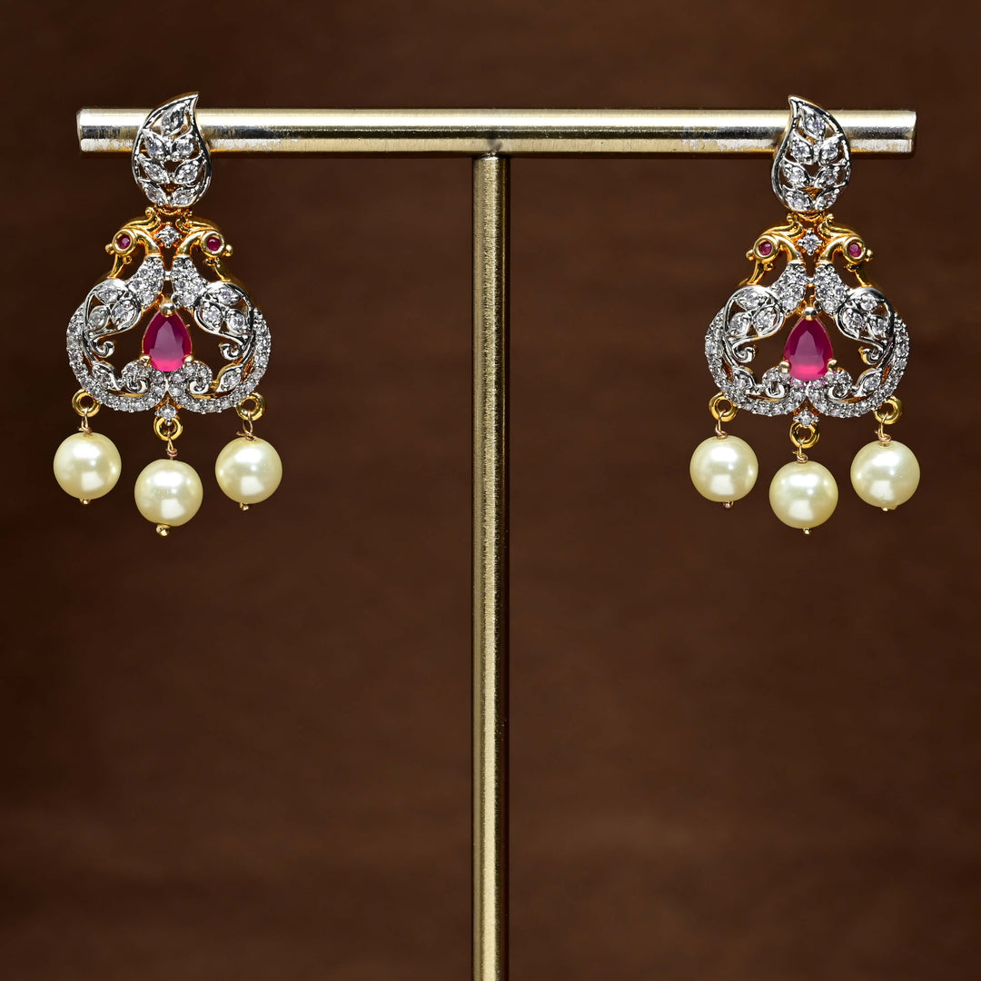 CZ Diamond Finish Earrings