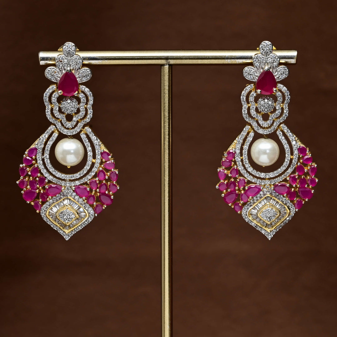 CZ Diamond Finish Earrings